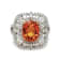 4.25 Ctw Yellow Sapphire and 1.61 Ctw White Diamond Ring in 14K 2-Tone