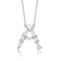 Initial A Mixed Cut CZ Pendant Necklace In Sterling Silver 18 Inch