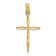 14k Yellow Gold Diamond-Cut with Tapered Ends Cross Charm