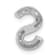 Rhodium Over 14K White Gold Diamond Letter S Initial Charm