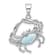 Rhodium Over Sterling Silver with Larimar Crab Pendant