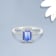 14K White Gold Octagon Tanzanite and Diamond Ring, 1.51ctw