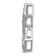 Rhodium Over 14k White Gold Diamond Star of David Chain Slide