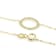 Sideways Initial O Necklace In Solid 14K Yellow Gold 18 Inch