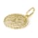 Virgo Zodiac Medallion Pendant In Solid 14K Yellow Gold