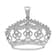 Rhodium Over 14k White Gold Diamond Crown Pendant