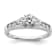 Rhodium Over 14K White Gold Lab Grown Diamond SI1/SI2, G H, Complete
Engagement Ring 0.70ctw