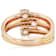 Morganite Two-Tone Ring In 18K Yellow And Rose Gold Over Sterling Silver 0.89ctw