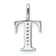 14K White Gold Diamond Letter T Initial Pendant