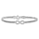 Sterling Silver Polished Cubic Zirconia Infinity Children's 6in Bracelet