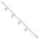 Sterling Silver Polished Dangling Heart Children's Bracelet