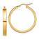 14k Yellow Gold 1 1/8" Polished Hoop Earrings