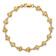 14k Yellow Gold Polished and Textured Turtle Link Bracelet