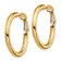 14k Yellow Gold Polished 1" Round Hoop Earrings