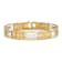 14K Yellow and White Gold Men's Polished and Satin 8.75-inch Men's Link Bracelet
