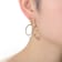 Freshwater Pearl Circle Dangle Earrings In 14K Gold Over Sterling Silver