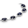 Blue Sapphire And White Topaz Tennis Bracelet In Sterling Silver 20.07ctw