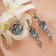 Multi-color Quartz, Blue Topaz and Green Nanocrystal Rhodium Over
Sterling Silver Ring