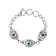Turquoise Southwest Inspired Sterling Silver Toggle Bracelet 4mm