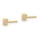 14K Yellow Gold Children's 3.75mm Star Stud Earrings with Cubic Zirconia