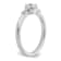 Rhodium Over 14K Gold Petite Rope Edge Cushion Diamond Ring 0.24ctw