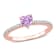 Rose de France and Diamond 10K Rose Gold Ring 0.48ctw