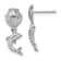 Rhodium Over 14k White Gold Textured Dangling Dolphin From Mini Scallop Earrings