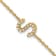 14k Yellow Gold Diamond Sideways Letter S Bracelet