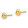 14k Yellow Gold 4.4mm Polished Button Earrings