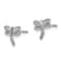 Rhodium Over Sterling Silver Polished Cubic Zirconia Dragonfly Post Earrings