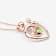 Peridot Mom and Child Interlink Heart 18K Rose Gold Over Sterling Silver
Pendant With Chain