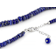 Lapis Lazuli Beaded Necklace In Sterling Silver
