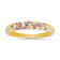 Pink, Blue, And White Cubic Zirconia 14k Yellow Gold Over Sterling
Silver Ring 0.21ctw