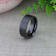 SAN BERNARDINO Brushed Finish Flat Black Titanium Men’s Wedding Band 8mm