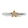 14K Yellow Gold Over Sterling Silver Stackable Expression Diamond Star
Ring 0.036ctw
