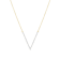 Diamond Accent V-Pendant Necklace In 14K Gold Over Sterling Silver