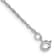 Rhodium Over 14k White Gold 0.8mm Polished Baby Rope Link Bracelet