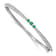 Rhodium Over 14K White Gold Lab Grown Diamond and Lab Created Emerald
Bangle 1.13ctw