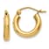 14k Yellow Gold Polished 9/16" Tube Hoop Earrings