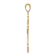 14k Yellow Gold Acrylic Flower Center Budded Cross Pendant