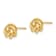 14k Yellow Gold 8mm Polished Knot Stud Earrings