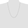 14k White Gold 0.95mm Solid Diamond Cut Cable Chain 24 Inches