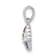 Rhodium Over Sterling Silver Multi-color Enameled Cupcake Children's Pendant