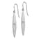 Rhodium Over 14k White Gold Brushed and Textured Dangle Earrings