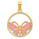 14k Yellow Gold Epoxy Butterfly Pendant
