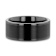 VULCAN Flat Black Tungsten Ring with Brushed Center & Polished Edges 12mm