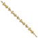 14k Yellow Gold Polished and Textured Turtle, Shell and Starfish Link Bracelet