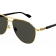 Gucci Gold Tone and Black Aviator Frame / Gray Lens Sunglasses