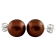 9-9.5mm Mocha Cultured Freshwater Pearl 14k White Gold Stud Earrings