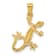 14k Yellow Gold Textured and Diamond-Cut Lizard Pendant